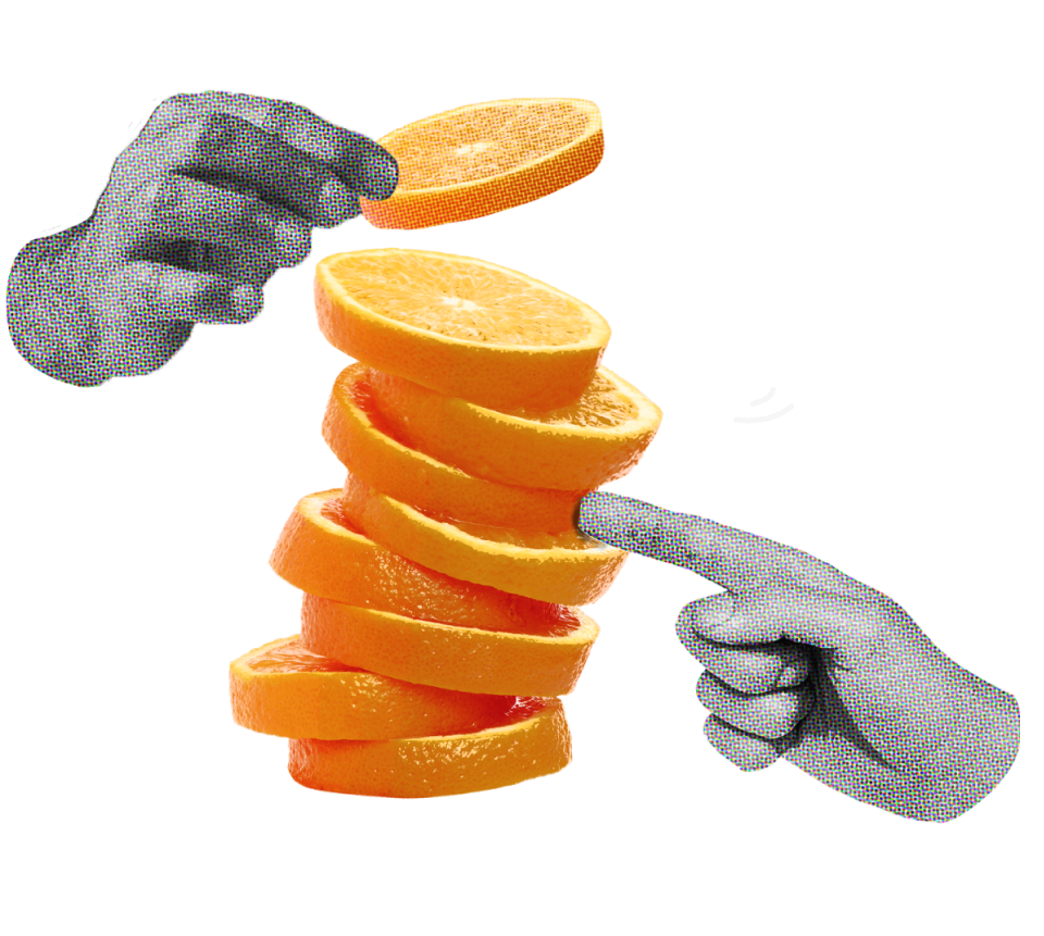 Making Pillar with Orange Slices